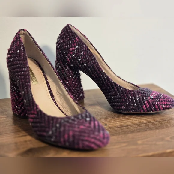 Louise Et Cie Jayant Tweed Wool Blend Heeled Pumps Women's Size 7.5M - Picture 2 of 11